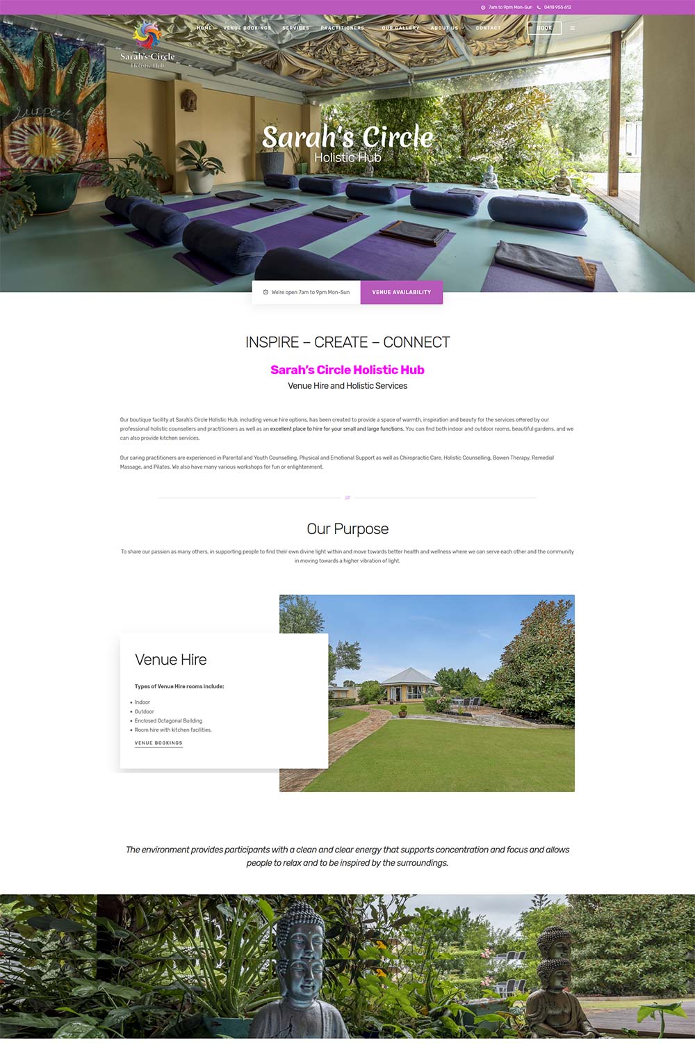 Home page screenshot of one of our silver web design packages created in our Mandurah office